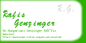 rafis genzinger business card